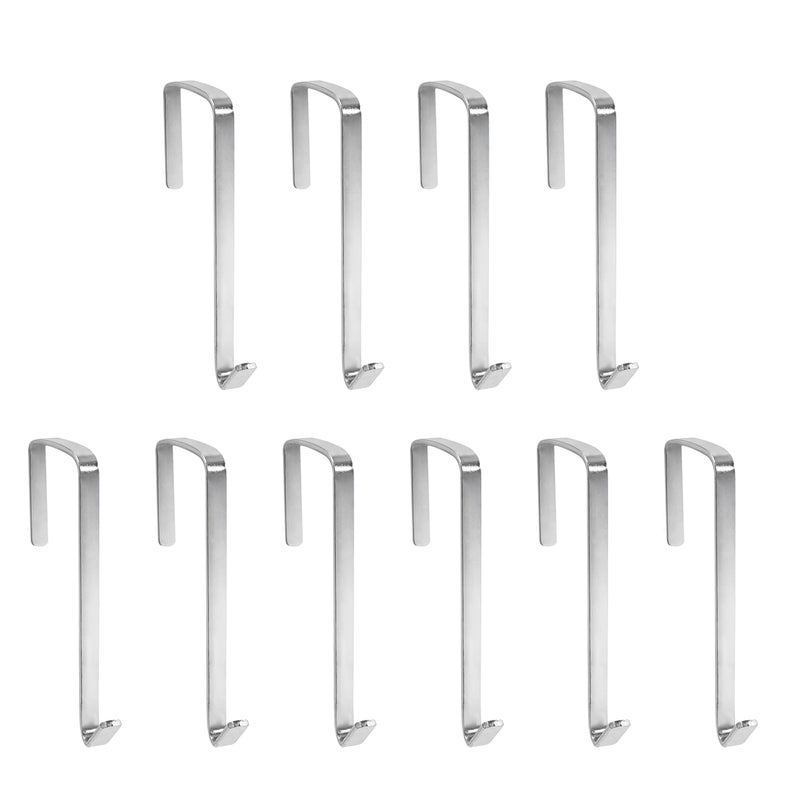 Vantasii 10 Pack Over The Door Metal Hook Hanger to Fit Interior Doors with Thickness from 1.65" - Image 1